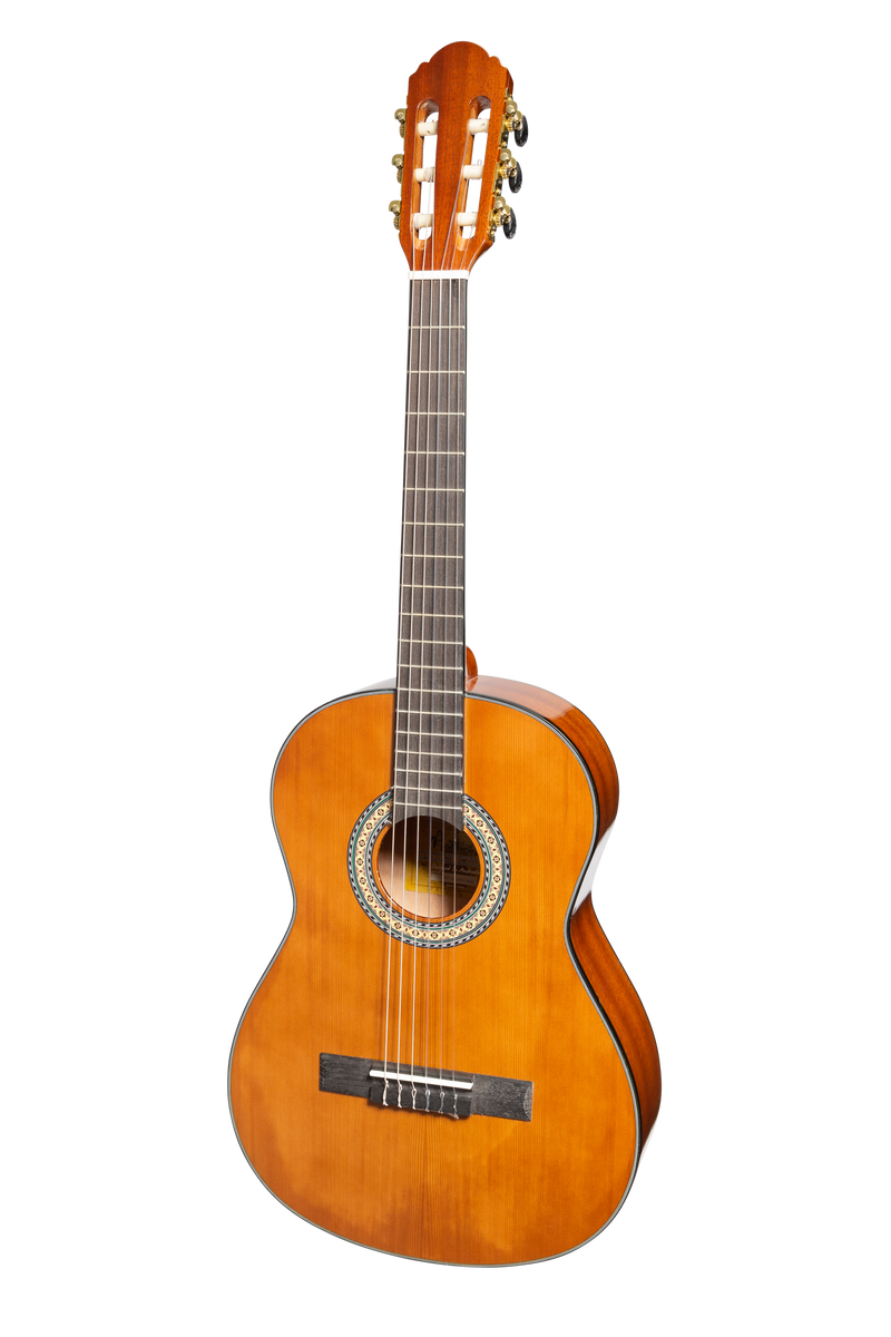 MP-SJ44GT-NGL-Martinez 'Slim Jim' G-Series Full Size Student Classical Guitar Pack with Built In Tuner (Natural-Gloss)-Living Music