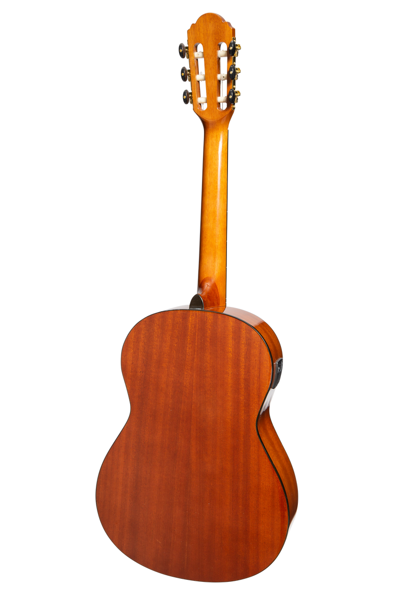 -Martinez 'Slim Jim' G-Series Full Size Student Classical Guitar Pack with Built In Tuner (Natural-Gloss)-Living Music
