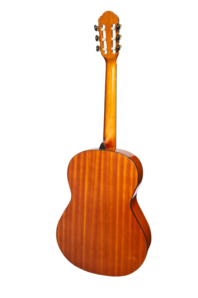 -Martinez 'Slim Jim' G-Series Left Handed Full Size Classical Guitar with Built-in Tuner (Natural-Gloss)-Living Music