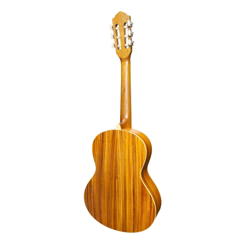 -Martinez 'Slim Jim' Left Handed 3/4 Size Student Classical Guitar Pack with Built In Tuner (Spruce/Koa)-Living Music
