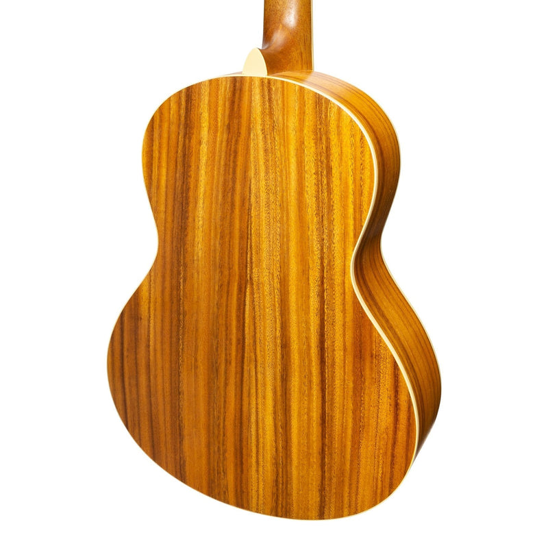-Martinez 'Slim Jim' Left Handed 3/4 Size Student Classical Guitar Pack with Built In Tuner (Spruce/Koa)-Living Music