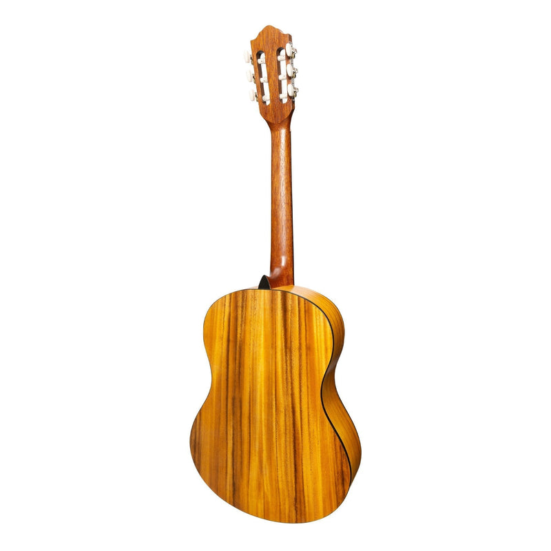 -Martinez 'Slim Jim' Left Handed Full Size Student Classical Guitar Pack with Built In Tuner (Spruce/Koa)-Living Music