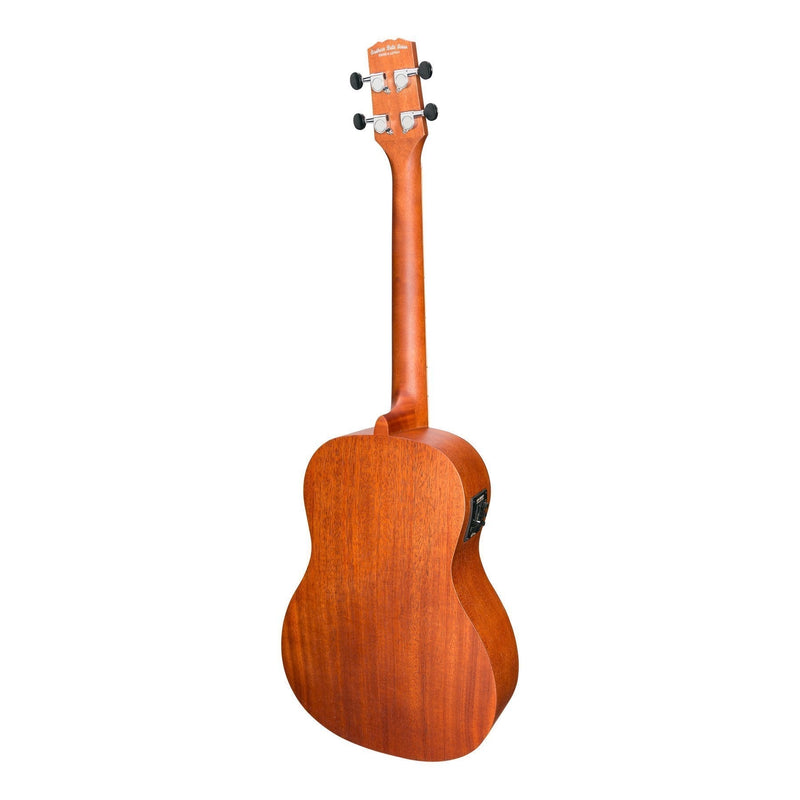 -Martinez 'Southern Belle 6 Series' Mahogany Solid Top Electric Baritone Ukulele with Hard Case (Sunburst)-Living Music