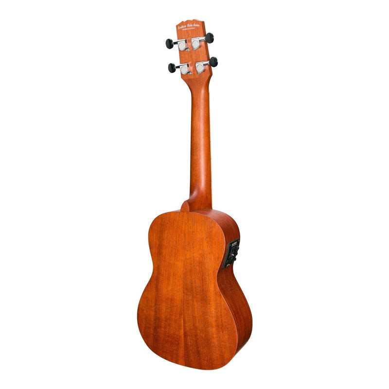 -Martinez 'Southern Belle 6 Series' Mahogany Solid Top Electric Concert Ukulele with Hard Case (Sunburst)-Living Music