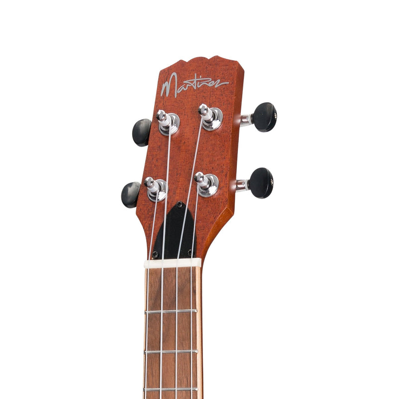 -Martinez 'Southern Belle 6 Series' Mahogany Solid Top Electric Cutaway Tenor Ukulele with Hard Case (Sunburst)-Living Music