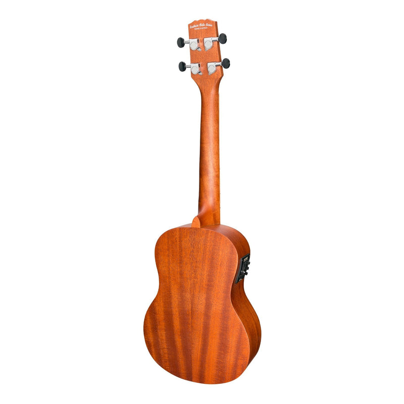 MSBT-6-NST-Martinez 'Southern Belle 6 Series' Mahogany Solid Top Electric Tenor Ukulele with Hard Case (Sunburst)-Living Music