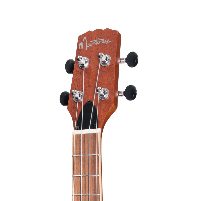 MSBT-6-NST-Martinez 'Southern Belle 6 Series' Mahogany Solid Top Electric Tenor Ukulele with Hard Case (Sunburst)-Living Music