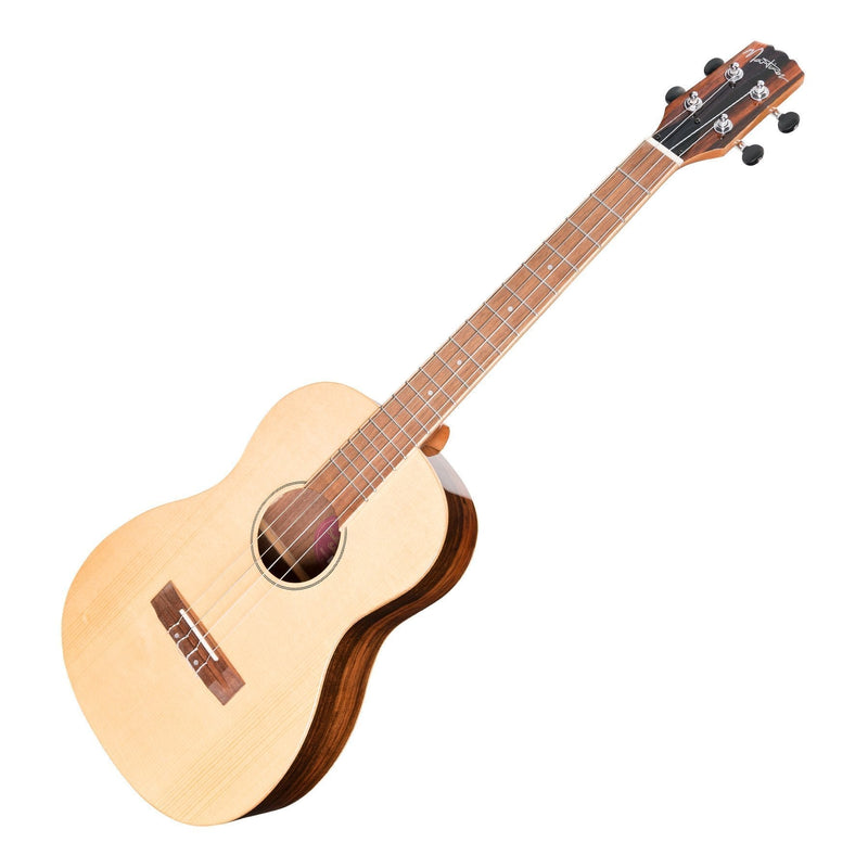 -Martinez 'Southern Belle 7 Series' Spruce Solid Top Electric Baritone Ukulele with Hard Case (Natural Gloss)-Living Music
