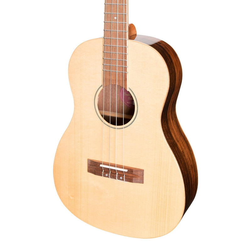 -Martinez 'Southern Belle 7 Series' Spruce Solid Top Electric Baritone Ukulele with Hard Case (Natural Gloss)-Living Music