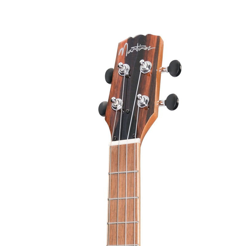 -Martinez 'Southern Belle 7 Series' Spruce Solid Top Electric Baritone Ukulele with Hard Case (Natural Gloss)-Living Music