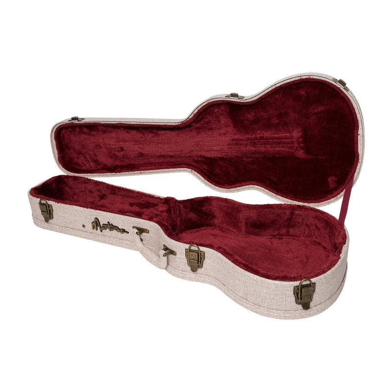 -Martinez 'Southern Belle 7 Series' Spruce Solid Top Electric Cutaway Baritone Ukulele with Hard Case (Natural Gloss)-Living Music