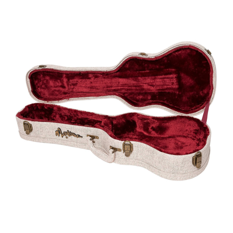 -Martinez 'Southern Belle 7 Series' Spruce Solid Top Electric Tenor Ukulele with Hard Case (Natural Gloss)-Living Music