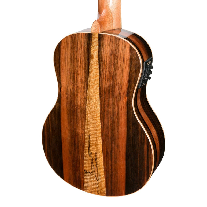 -Martinez 'Southern Belle 7 Series' Spruce Solid Top Electric Tenor Ukulele with Hard Case (Natural Gloss)-Living Music