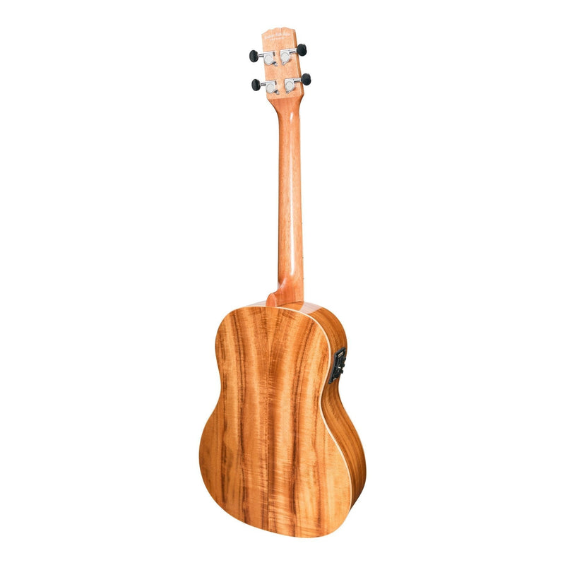 -Martinez 'Southern Belle 8 Series' Koa Solid Top Electric Baritone Ukulele with Hard Case (Natural Gloss)-Living Music