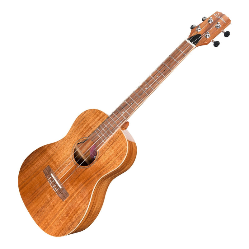 -Martinez 'Southern Belle 8 Series' Koa Solid Top Electric Baritone Ukulele with Hard Case (Natural Gloss)-Living Music