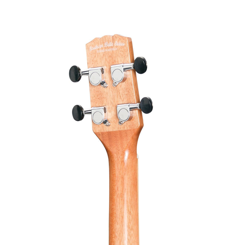 -Martinez 'Southern Belle 8 Series' Koa Solid Top Electric Baritone Ukulele with Hard Case (Natural Gloss)-Living Music