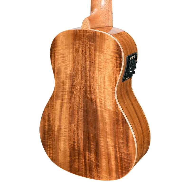 -Martinez 'Southern Belle 8 Series' Koa Solid Top Electric Concert Ukulele with Hard Case (Natural Gloss)-Living Music