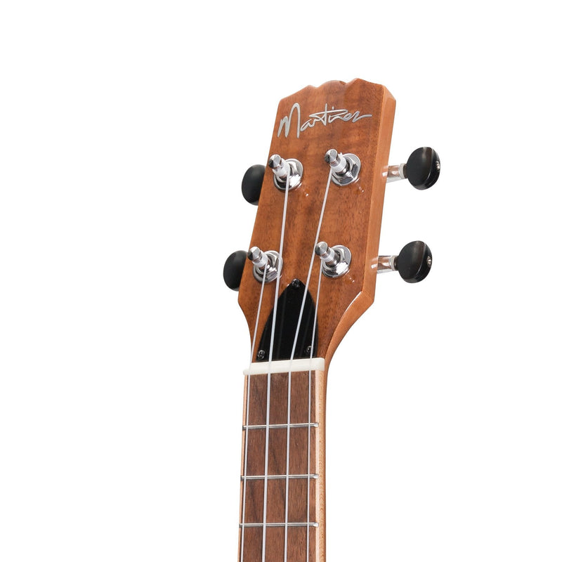 -Martinez 'Southern Belle 8 Series' Koa Solid Top Electric Concert Ukulele with Hard Case (Natural Gloss)-Living Music