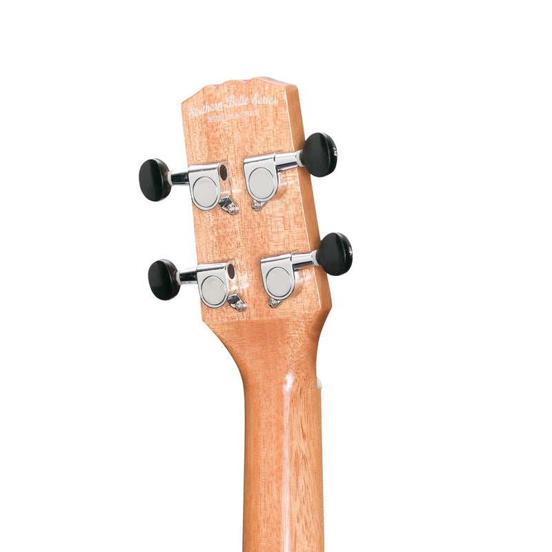 -Martinez 'Southern Belle 8 Series' Koa Solid Top Electric Concert Ukulele with Hard Case (Natural Gloss)-Living Music