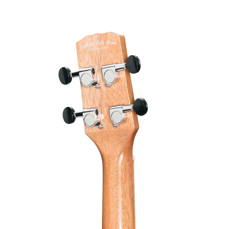 -Martinez 'Southern Belle 8 Series' Koa Solid Top Electric Cutaway Concert Ukulele with Hard Case (Natural Gloss)-Living Music