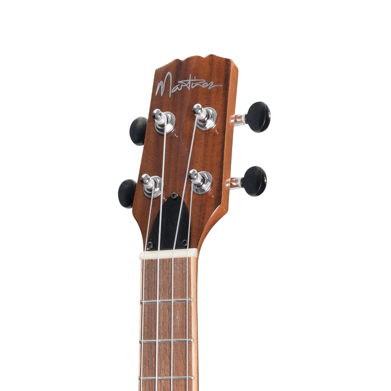 -Martinez 'Southern Belle 8 Series' Koa Solid Top Electric Cutaway Tenor Ukulele with Hard Case (Natural Gloss)-Living Music
