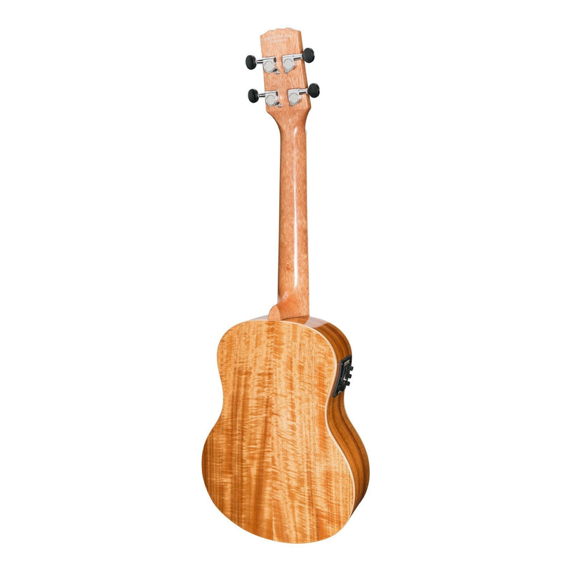 MSBT-8-NGL-Martinez 'Southern Belle 8 Series' Koa Solid Top Electric Tenor Ukulele with Hard Case (Natural Gloss)-Living Music