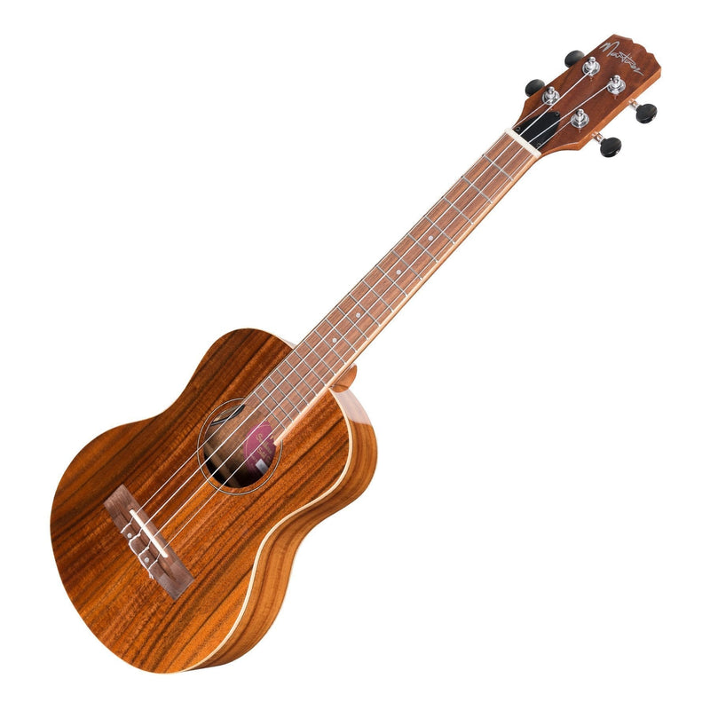 MSBT-8-NGL-Martinez 'Southern Belle 8 Series' Koa Solid Top Electric Tenor Ukulele with Hard Case (Natural Gloss)-Living Music