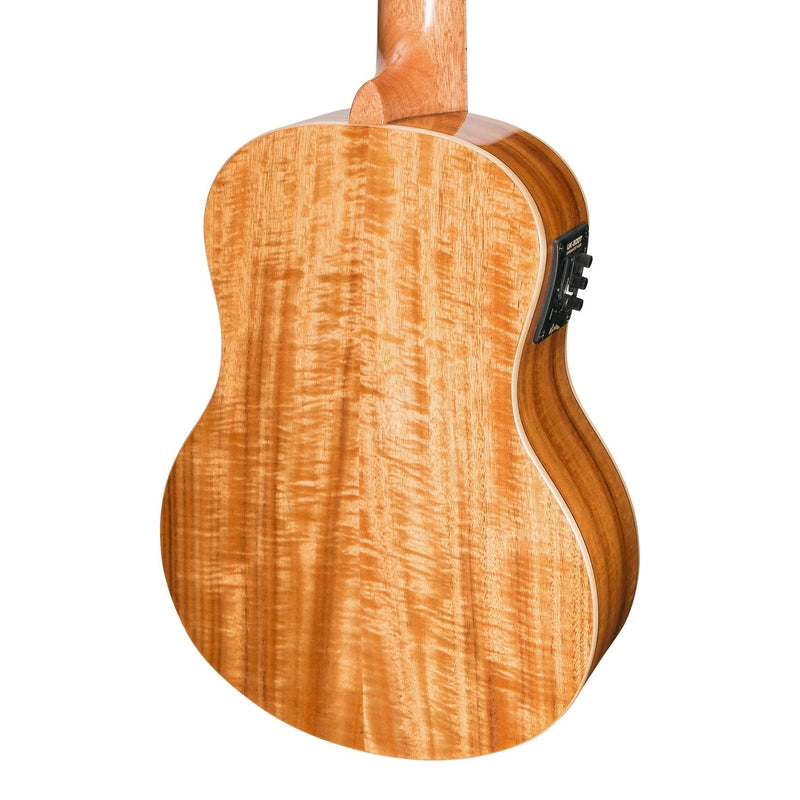 -Martinez 'Southern Belle 8 Series' Koa Solid Top Electric Tenor Ukulele with Hard Case (Natural Gloss)-Living Music