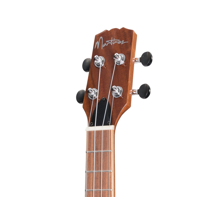 -Martinez 'Southern Belle 8 Series' Koa Solid Top Electric Tenor Ukulele with Hard Case (Natural Gloss)-Living Music
