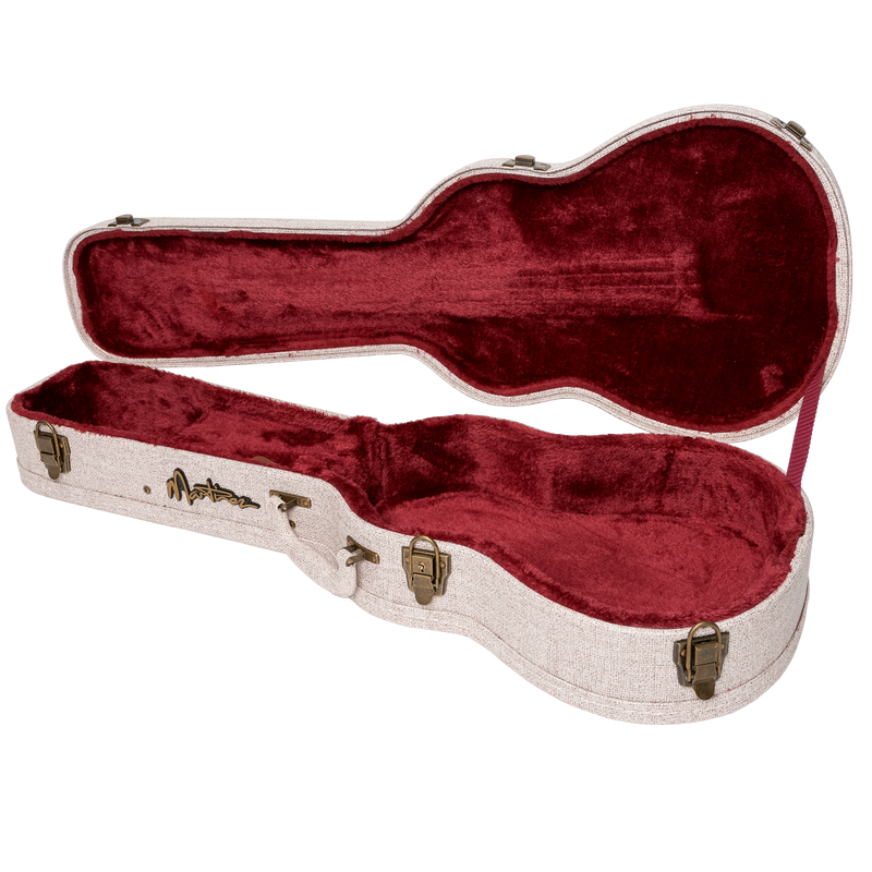 MSBUC-T-IVRY-Martinez 'Southern Belle' Deluxe Shaped Tenor Ukulele Hard Case (Paisley Brown)-Living Music