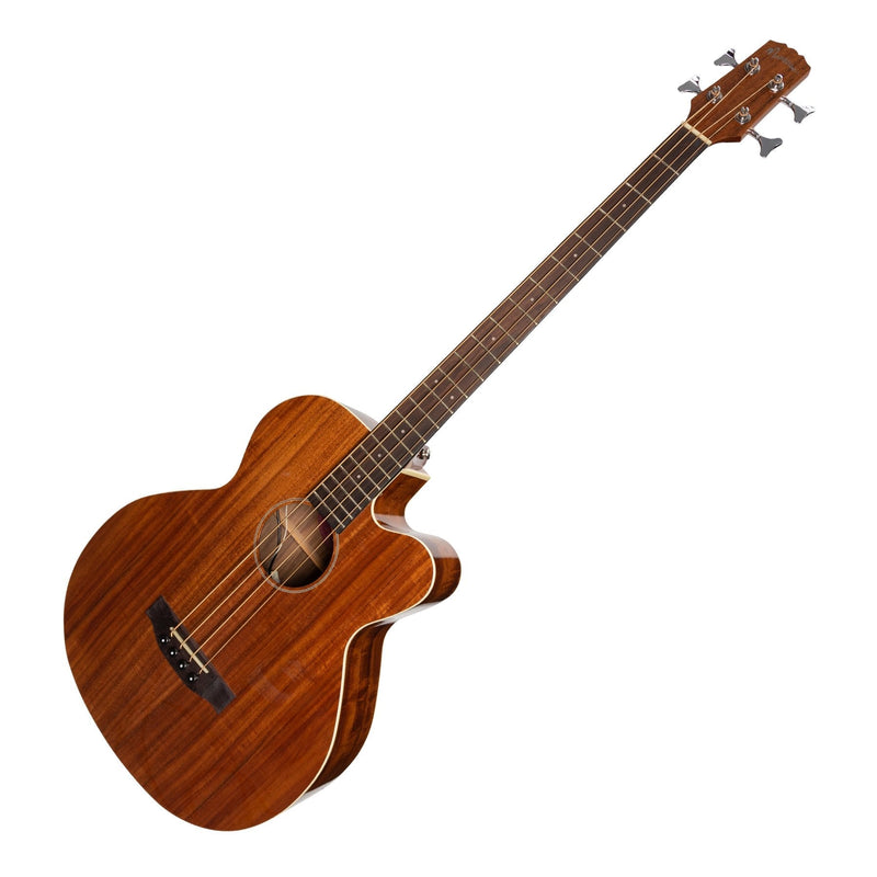 -Martinez 'Southern Star Series' Koa Solid Top Acoustic-Electric Cutaway Bass Guitar (Natural Gloss)-Living Music
