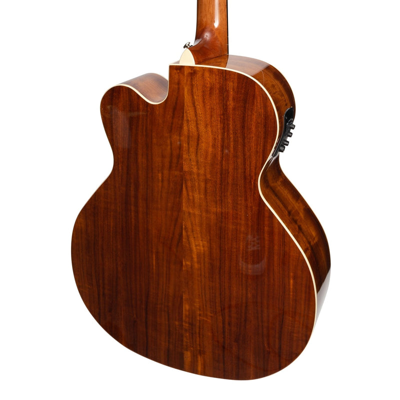 -Martinez 'Southern Star Series' Koa Solid Top Acoustic-Electric Cutaway Bass Guitar (Natural Gloss)-Living Music