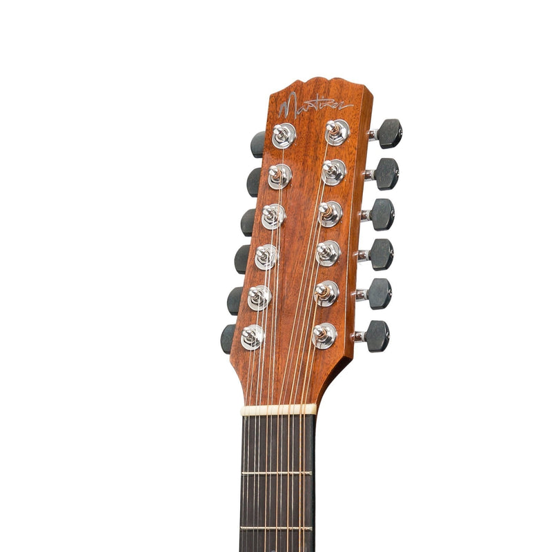 MTT-812L-NGL-Martinez 'Southern Star Series' Koa Solid Top Left Handed 12-String Acoustic-Electric TS-Mini Guitar (Natural Gloss)-Living Music