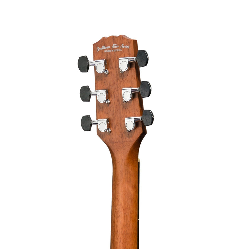 -Martinez 'Southern Star Series' Mahogany Solid Top Acoustic-Electric Small Body Cutaway Guitar (Satin Sunburst)-Living Music