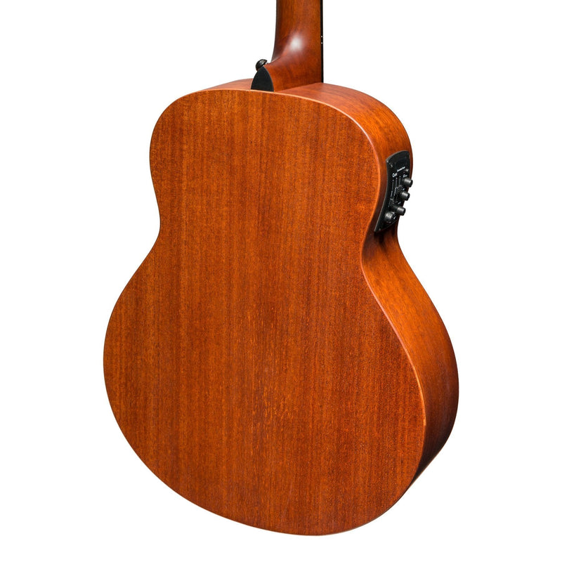 MTT-6-NST-Martinez 'Southern Star Series' Mahogany Solid Top Acoustic-Electric TS-Mini Guitar (Satin Sunburst)-Living Music