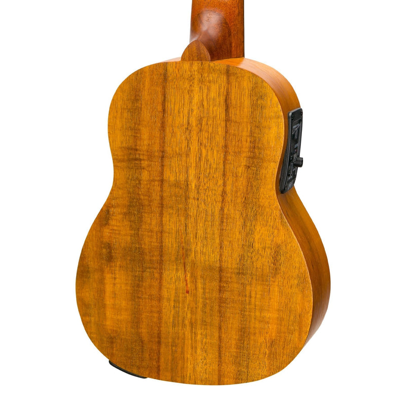 MSU-A30ET-NST-Mojo 'A30 Series' All Acacia Electric Soprano Ukulele with Built-in Tuner (Natural Satin)-Living Music