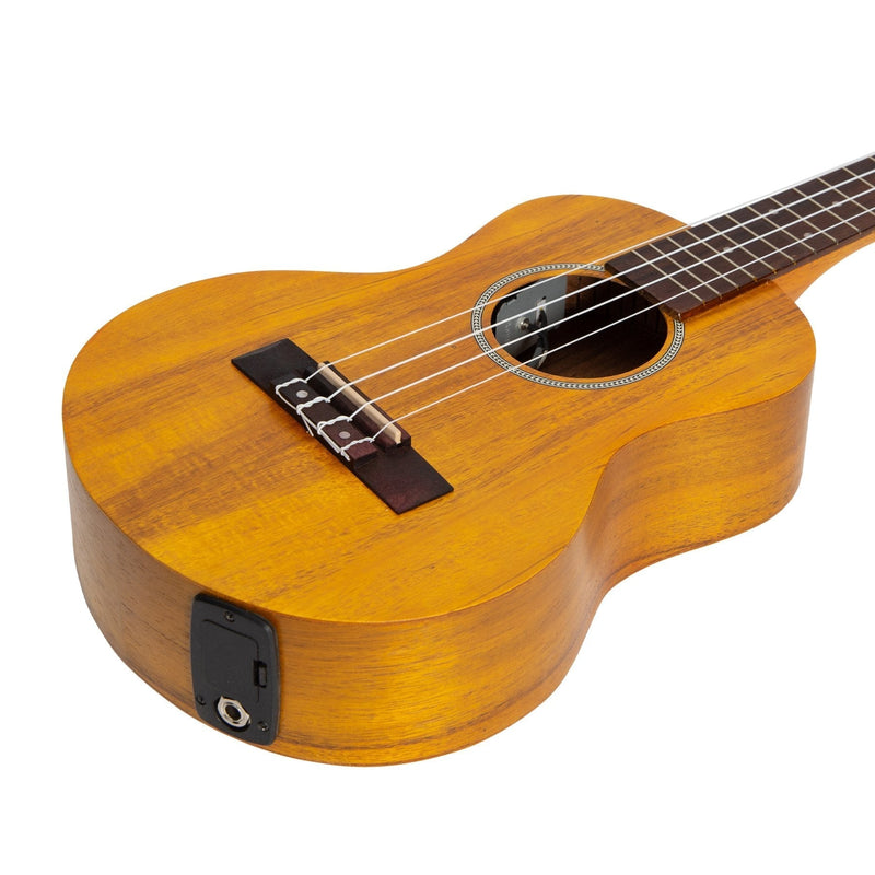 MTU-A30ET-NST-Mojo 'A30 Series' All Acacia Electric Tenor Ukulele with Built-in Tuner (Natural Satin)-Living Music