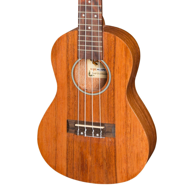 MCU-B80P-NST-Mojo 'B80 Series' All Bubinga Electric Concert Ukulele (Natural Satin)-Living Music