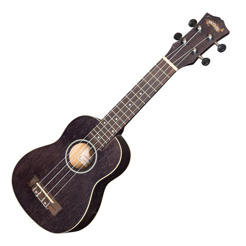 -Mojo 'Colour Series' Soprano Ukulele (Black)-Living Music