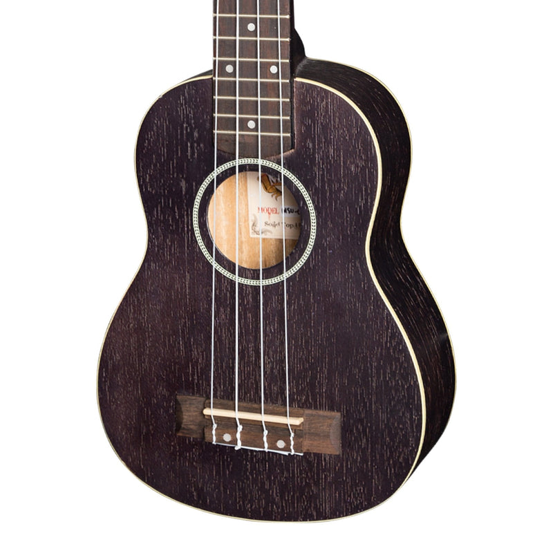 -Mojo 'Colour Series' Soprano Ukulele (Black)-Living Music