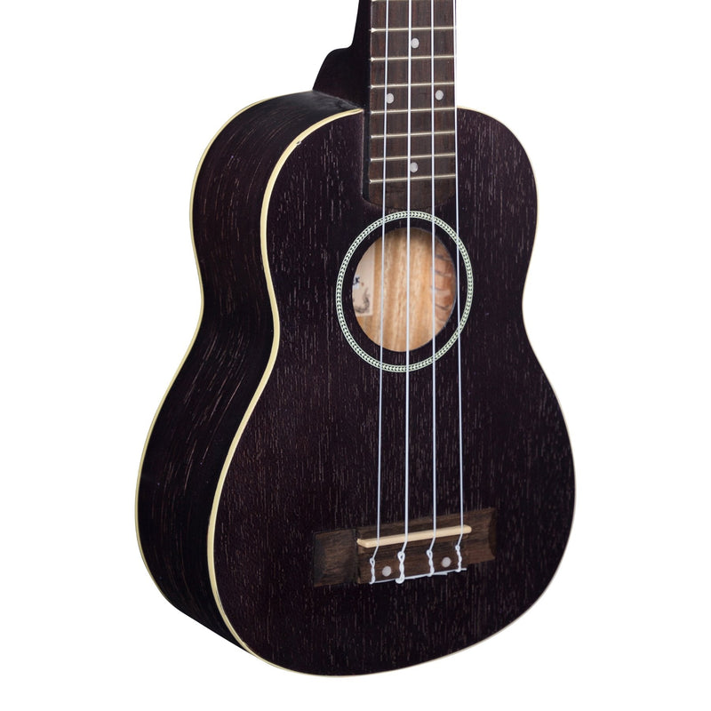 -Mojo 'Colour Series' Soprano Ukulele (Black)-Living Music