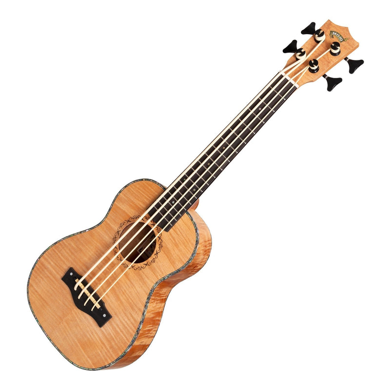 -Mojo Flamed Okoume 30" Electric Bass Ukulele (Natural Satin)-Living Music