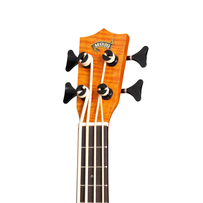 -Mojo Flamed Okoume 30" Electric Bass Ukulele (Yellowburst)-Living Music
