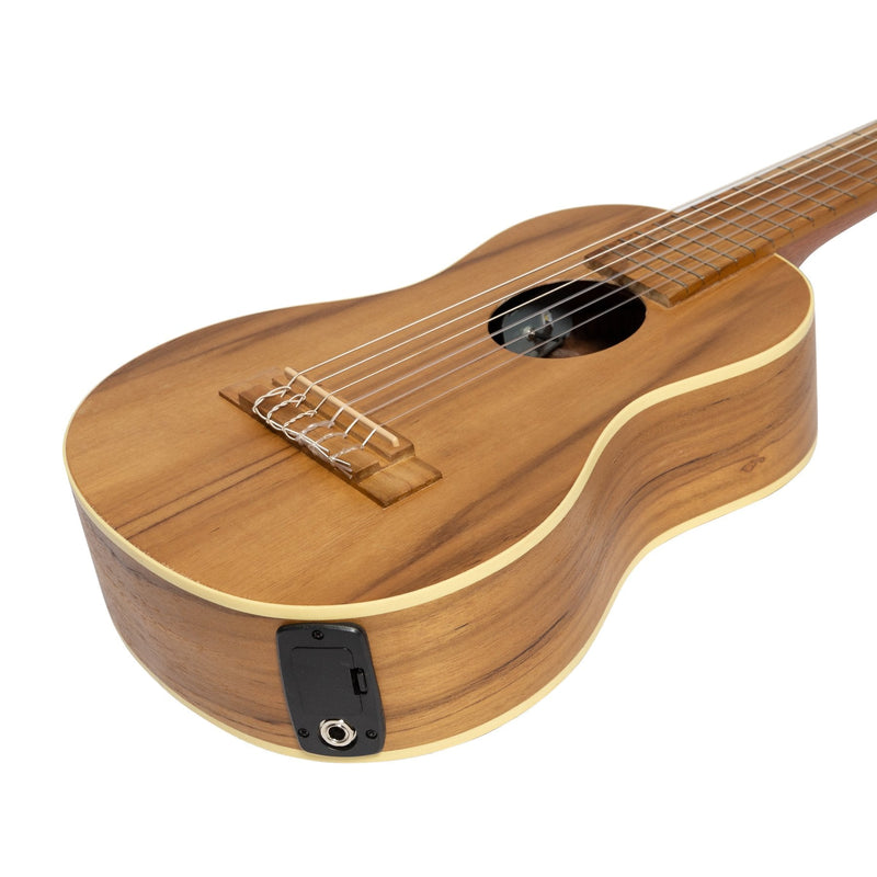 MGT-G2P-JTK-Mojo 'Guitarulele' 1/4 Size Classical Guitar with Pickup (Jati-Teakwood)-Living Music