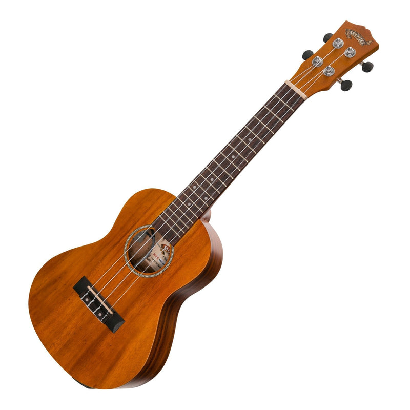 -Mojo 'K20 Series' All Koa Electric Concert Ukulele with Built-in Tuner (Natural Satin)-Living Music