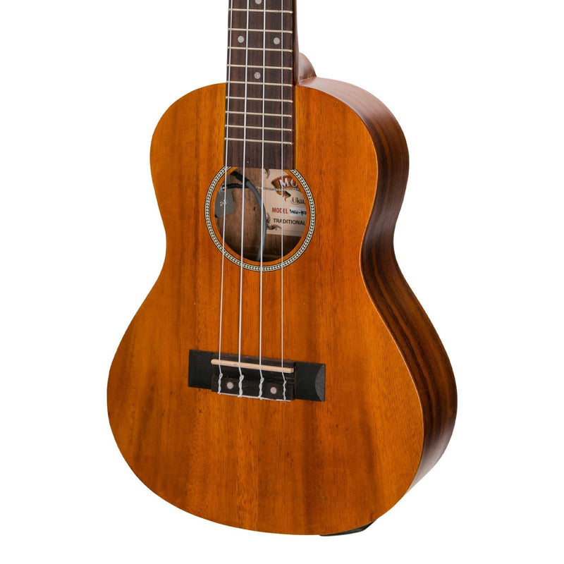 MCU-K20ET-NST-Mojo 'K20 Series' All Koa Electric Concert Ukulele with Built-in Tuner (Natural Satin)-Living Music