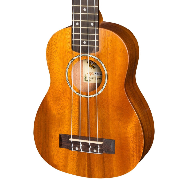 MSU-K20P-NST-Mojo 'K20 Series' All Koa Electric Soprano Ukulele (Natural Satin)-Living Music