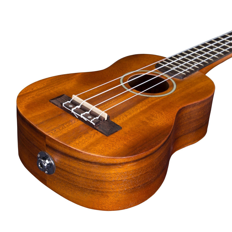 MSU-K20P-NST-Mojo 'K20 Series' All Koa Electric Soprano Ukulele (Natural Satin)-Living Music