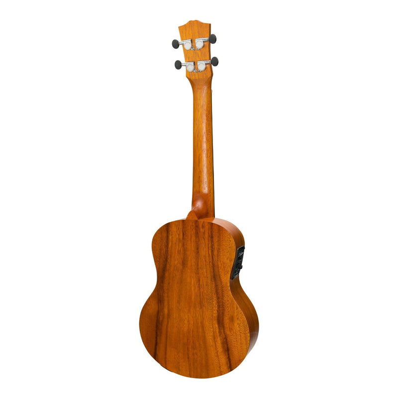 -Mojo 'K20 Series' All Koa Electric Tenor Ukulele with Built-in Tuner (Natural Satin)-Living Music