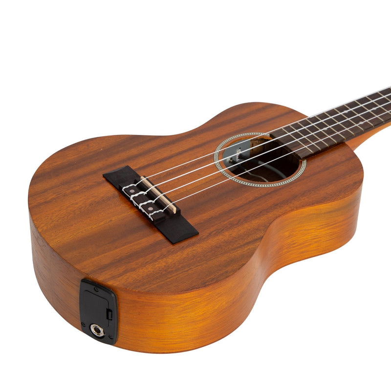 -Mojo 'K20 Series' All Koa Electric Tenor Ukulele with Built-in Tuner (Natural Satin)-Living Music